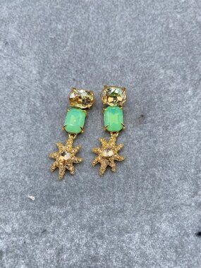 Alexis Bittar Large Gemstone Ocean Collection Stud Earrings